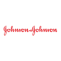 L'image montre le logo Johnson & Johnson, qui se compose du nom de l'entreprise écrit en lettres cursives rouges sur fond blanc.